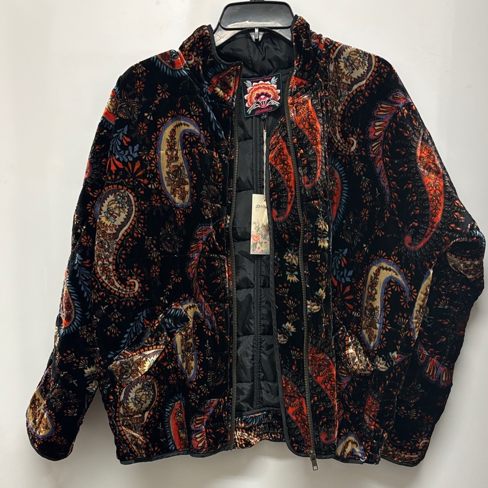JOHNNY WAS DOLMAN QUILTED JACKET-SEZANA, Velvet Fabric. Size : Large (L ) NWT - Picture 14 of 14